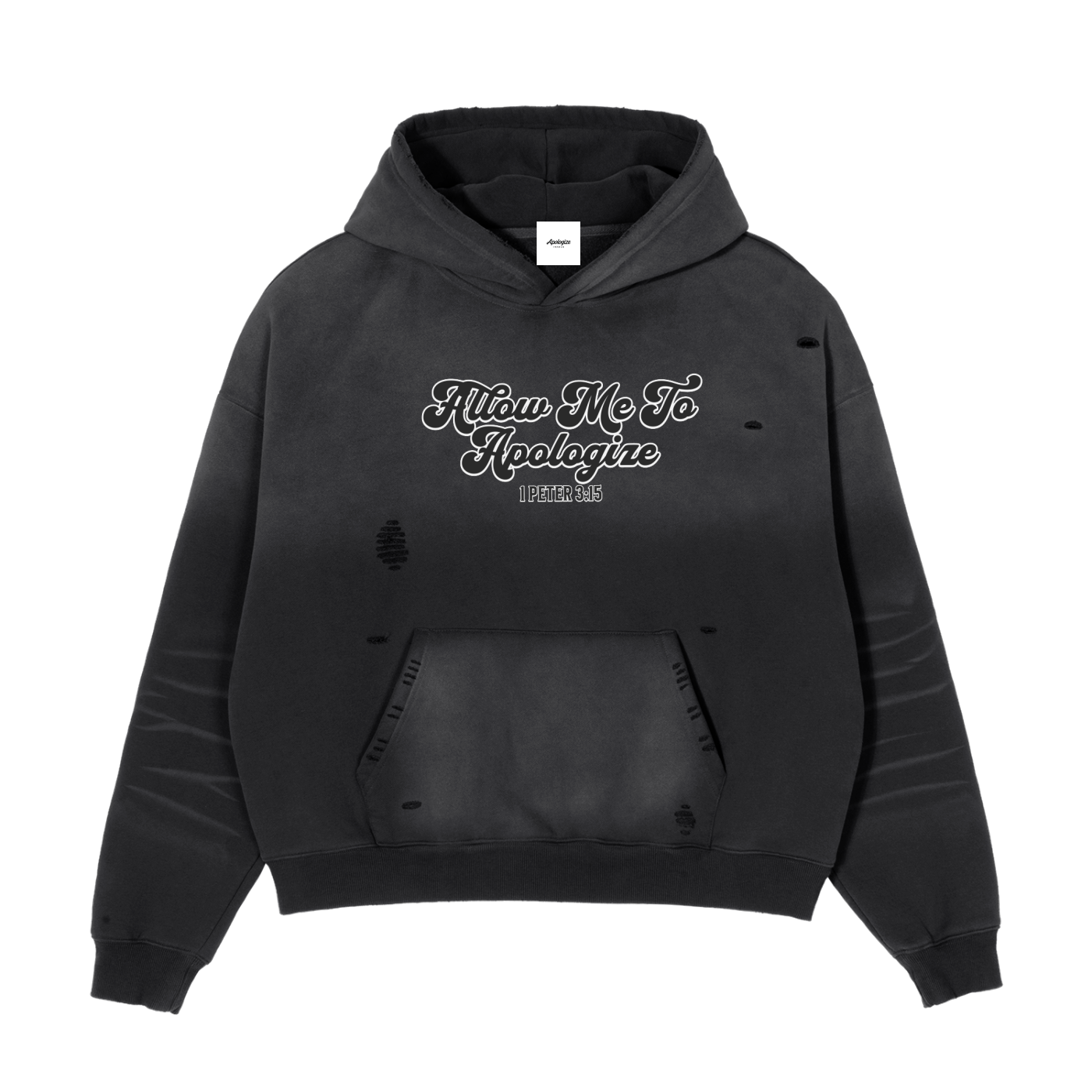 Apologize Frayed Sunfade Boxy Hoodie