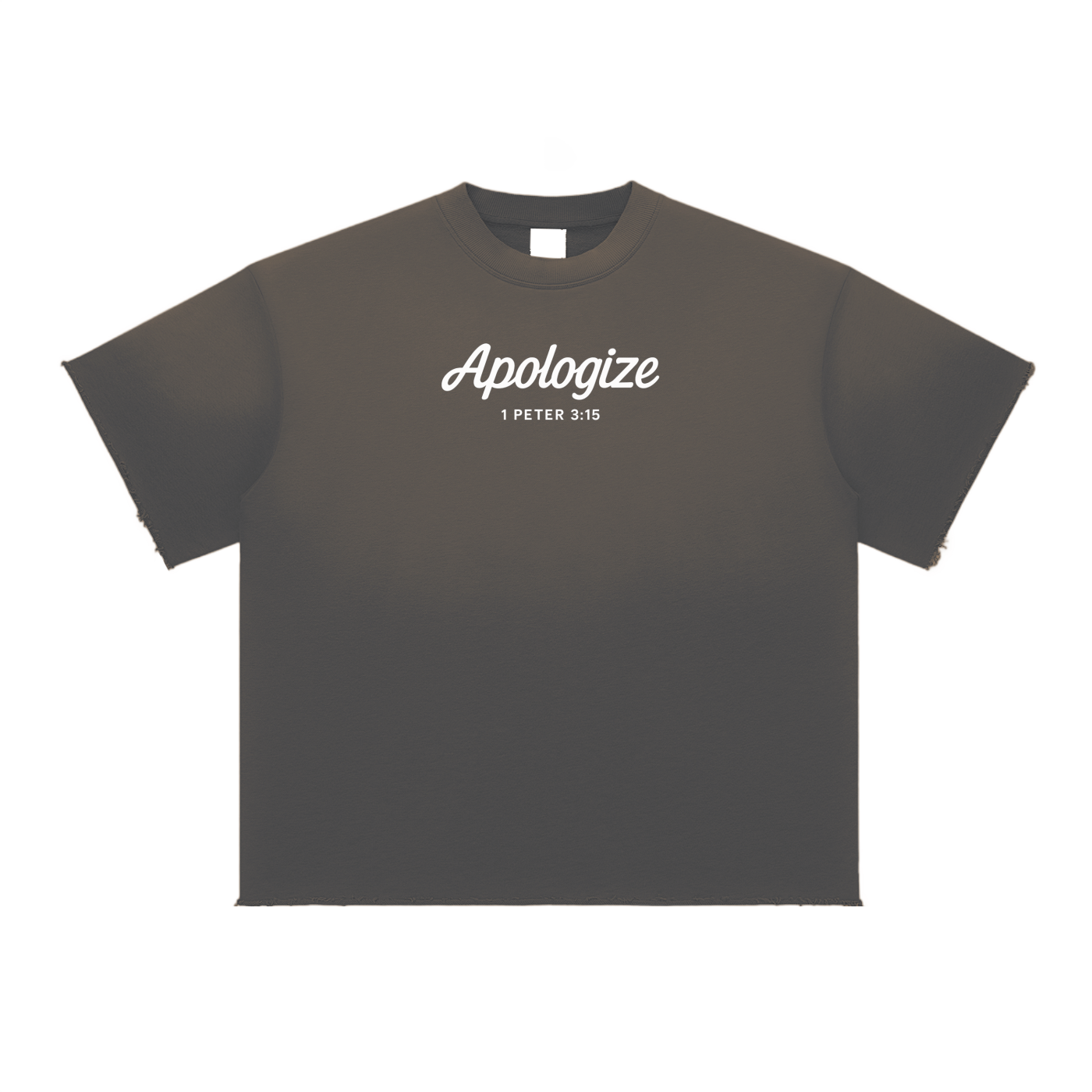Apologize Faded Raw Edge Tee