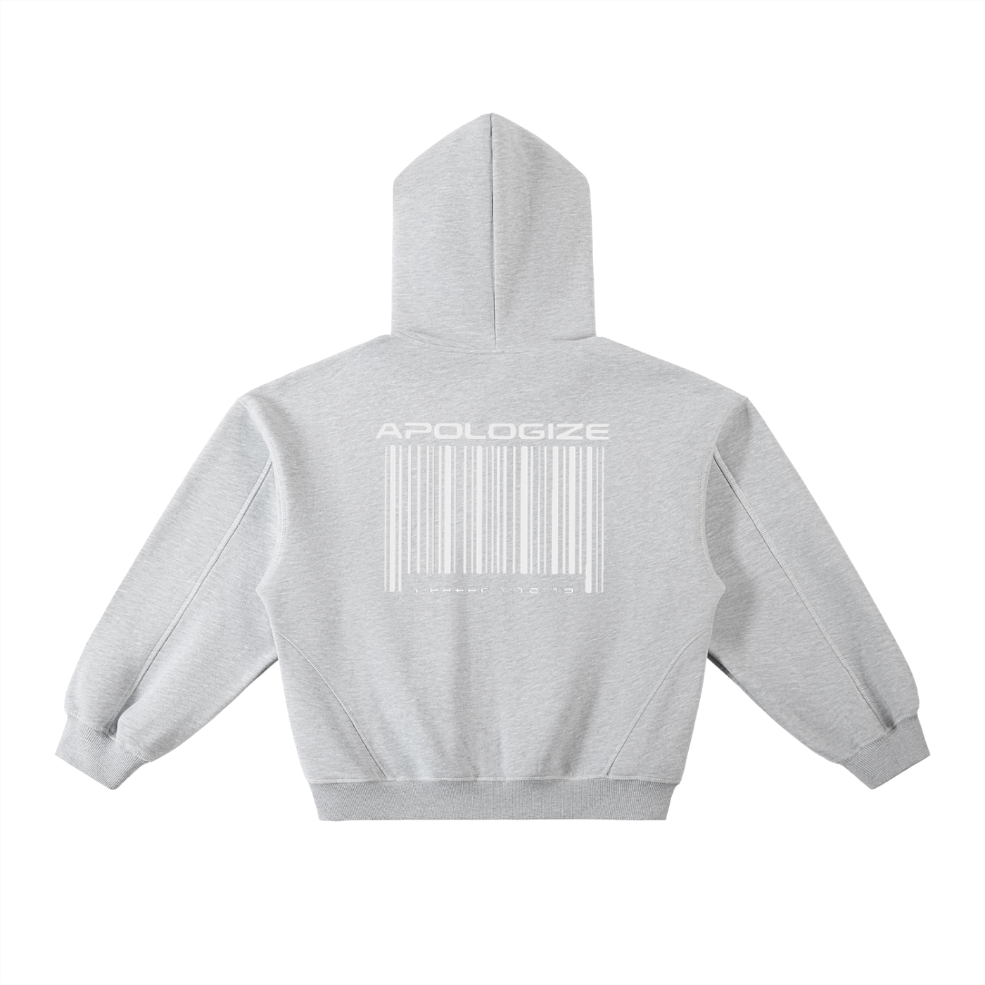 Apologize Cropped Barcode Hoodie