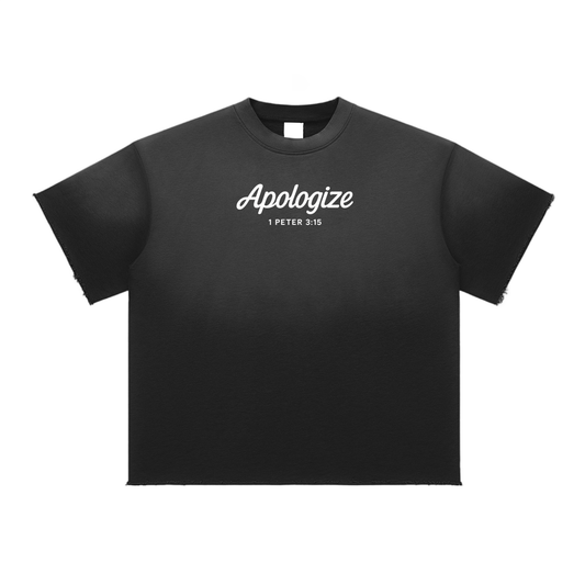 Apologize Faded Raw Edge Tee