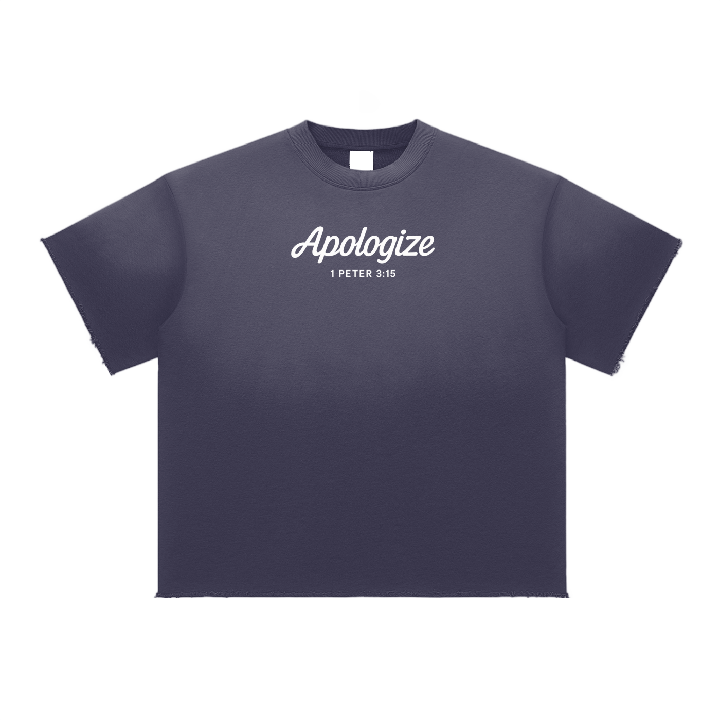 Apologize Faded Raw Edge Tee