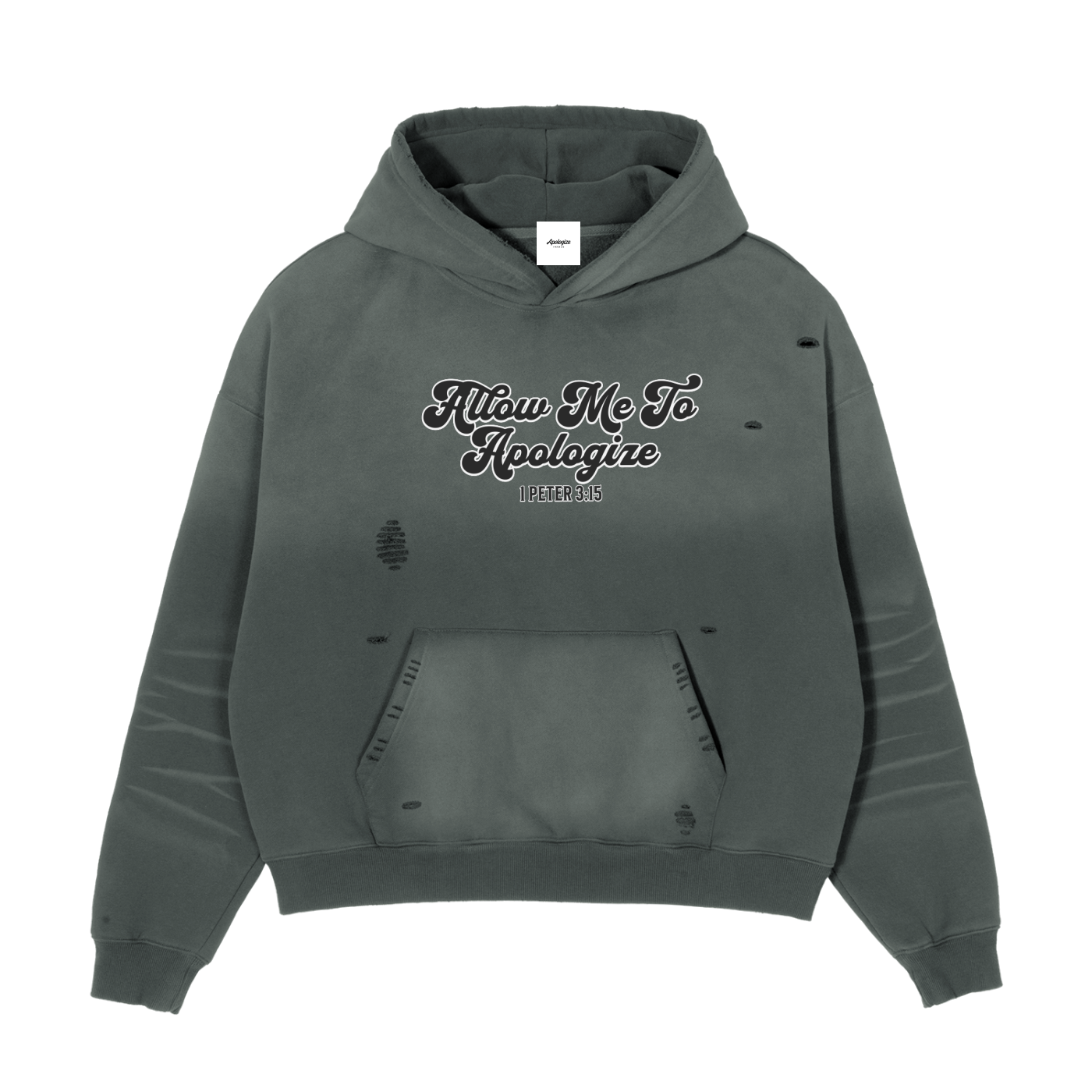 Apologize Frayed Sunfade Boxy Hoodie