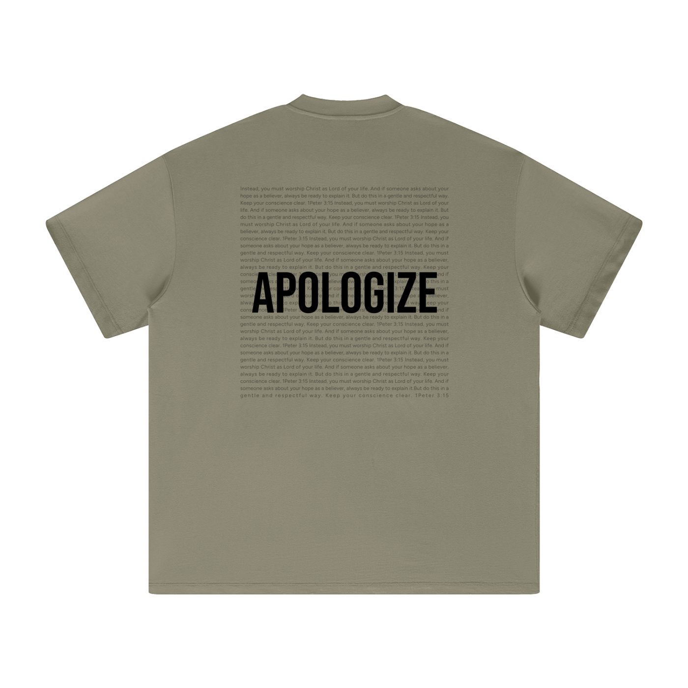 Apologize Scripture Earth Tone Tee
