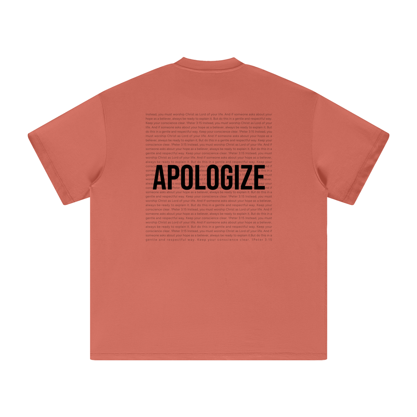 Apologize Scripture Earth Tone Tee