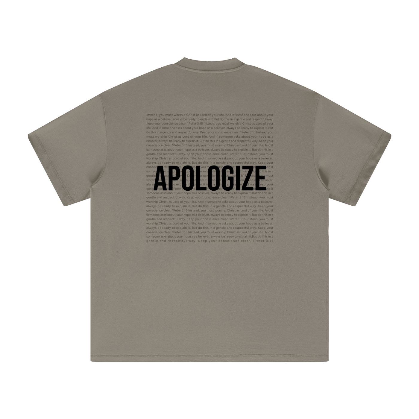 Apologize Scripture Earth Tone Tee